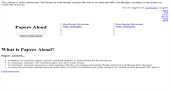 Desktop Screenshot of papersaloud.com